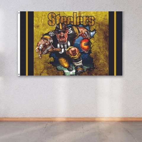 Pittsburgh Steelers 3x5 ft Flag NFL Football Champions Wall Decor Banner Cover