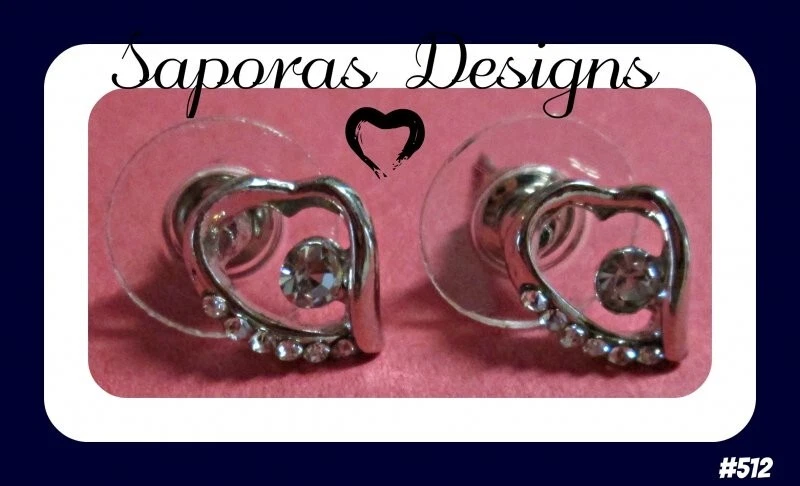Aretes con diseño de corazón de 18 KRP con cristales transparentes para niñas/adolescentes Foto 1 de 1