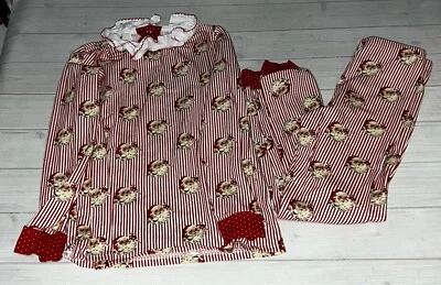 Pijama Sal & Pimenta Boutique Natal Papai Noel estampa babado pescoço meninas 10 - Imagem 1 de 4