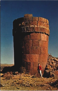 Perú Chullpas De Sillustani Tumbas Pre Incas Postal De Colección C366 - Imagen 1 de 2