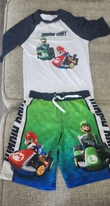 Mario Kart Swimsuit For Boys Size 8 - Picture 1 of 7