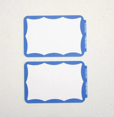 10 BLUE BORDER BADGES NAME TAGS LABELS ID STICKERS PEEL AND STICK ADHESIVE - Image 1 of 4