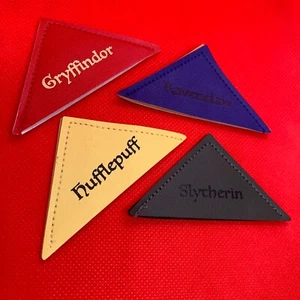 Harry Potter Leather Triangle Soft Corner Bookmark HP Hogwarts Gryffindor NEW - Picture 1 of 9