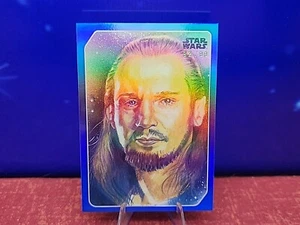 QUI-GON JIN PSA 9 2023 Topps Star Wars Celebration Europe Blue Foil #13 71/99 - Picture 1 of 8