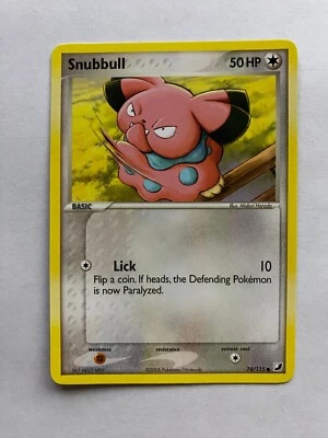 Snubbull 74/115 Pokémon EX Unseen Forces Unlimited Non-Holo NM 2005 box-3 - Image 1 of 2