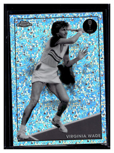 VIRGINIA WADE 2021 TOPPS CHROME TENNIS MINI DIAMOND BLACK & WHITE REFRACTOR B&W