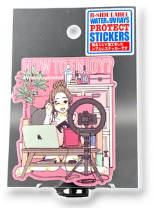 Live Stream Makeup Girl Aufkleber Skurril Spaß Japan Decal B-Seite Etikett - Bild 1 von 7