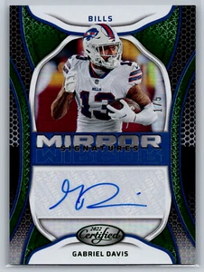 Gabe Gabriel Davis 2022 Panini Certified Mirror Signatures Auto Green 1/5 MS-GD - Picture 1 of 2