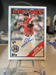 2023 Topps Series 1 - Josh Winckowski RC 1988 Topps Baseball Auto Red Sox Rookie - Picture 1 of 2