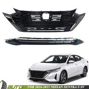 For 2024-2025 Nissan Sentra S SV Front Bumper Upper Grille & Lower Grille - Picture 1 of 15