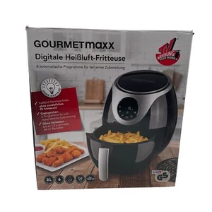 GOURMETmaxx Heißluftfritteuse 3L 1300W Heißluft Ofen Grill Timer Touch Display - Bild 1 von 4