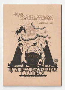 JAN GOMPERTZ: Geburtsanzeige, Iris Zeilinga Doodeheefver und F. J. Zeilinga 1935 - Picture 1 of 1