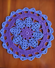Crochet Cotton PURPLE and LAVENDER 9" Doily for Table or Dreamcatcher