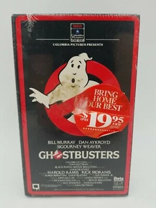 Sealed Ghostbusters RCA Beta Betamax NOT VHS Raised Logo Yellow Studio Stamp - Picture 1 of 12