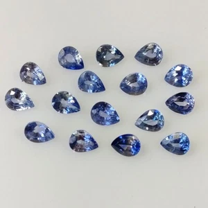 4.56ct Natural Ceylon Blue Sapphire beautiful little pears collection gems - Picture 1 of 3