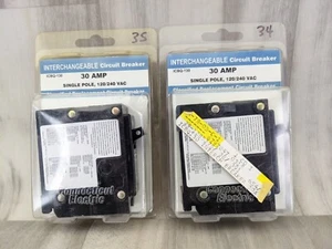 QUANTITY 2 ICBQ-130 NEW OLD STOCK SINGLE POLE 30A CIRCUIT BREAKER Interchangeabl - Picture 1 of 9