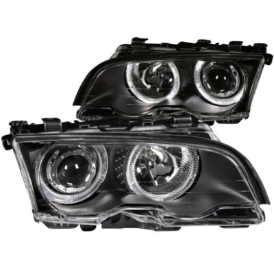 Faros proyectores ANZO con halo negro para BMW Serie 3 E46 | 121015 Foto 1 de 4