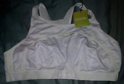 Sujetador deportivo amortiguador blanco espalda deportiva para mujer talla 38B Foto 1 de 2