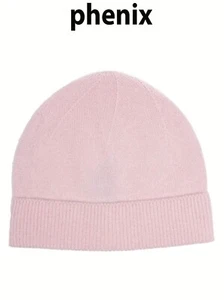 PHENIX NWT $120 100% CASHMERE KNIT PINK HAT. ONE SIZE - Picture 1 of 5