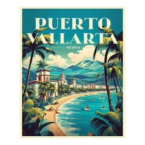 Puerto Vallarta Mexiko C Souvenir Erinnerungen robust Vinyl Aufkleber Sticker - Bild 1 von 4