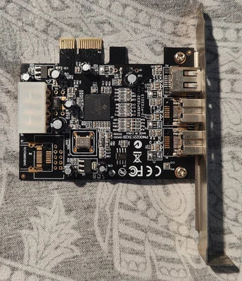 Syba SY-PEX30016 3 Port IEEE 1394 Firewire 1394B & 1394A Pcie 1.1 X1 Card TI XIO - Image 1 of 4