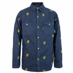 Adventure Time Lemongrab Denim Button Up Shirt Size XL NWT - Picture 1 of 4