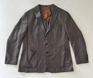 Peter Millar Collection Wool Cashmere Checkered Blazer Mens 48R Brown - Picture 1 of 10