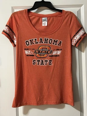 OSU (Estado de Oklahoma) Damas Talla L Camiseta Manga Corta Algodón 51%/Poliéster 49% Foto 1 de 4