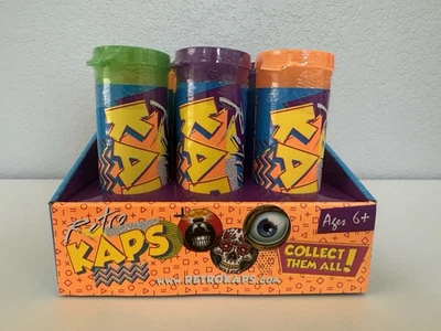 NEW- Retro Kaps Pogs (20) Metal Slammers (2)  One Storage Tube! Great Kids Fun! - Image 1 of 4