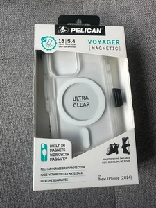Pelican Voyager Magsafe Case w/ Holster For Apple iPhone 16 - Clear NEW OPEN - Picture 1 of 2