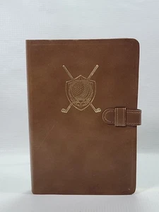 HCSB The Golfer's Bible Tan Bonded Leather Slip Tab Closure  - Picture 1 of 10