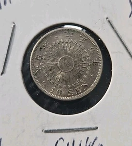 1916 (Yr.5) 10 SEN JAPAN SILVER COIN - WORLD COIN !!! (Y#36) - Picture 1 of 2