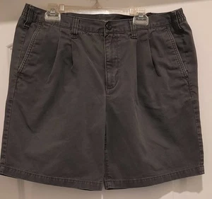 Eddie Bauer Men's Cotton Shorts Dark Gray Stretch Waist Size 38 - Picture 1 of 4