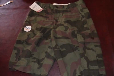 NUEVO CON ETIQUETAS PRECIO DE VENTA SUGERIDO POR EL FABRICANTE $50 Pantalones Cortos de Carpintero Para Hombres Dockers 10.5" Entrepierna Camuflaje Elástico Talla 29 Foto 1 de 4