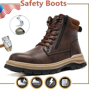 Unzerstörbare Herren Stahlkappe Sicherheitsschuhe Wasserdicht Arbeitsstiefel Pannensicher - Bild 1 von 27