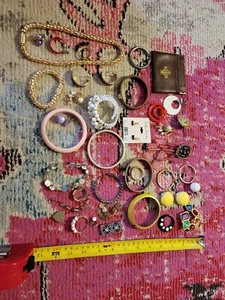 Riesiges Konvolut High End Nachlass Schmuck zum Basteln Reparatur Upcycle Mosiacs Strasssteine - Bild 1 von 4