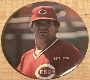 Vintage Pete Rose Cincinnati Reds Original 1980's Metal 3"Pinback Button - Picture 1 of 2