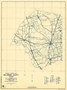 County Map - Williamson County Texas pt 1 - Highway Department 1936 - 23 x 30.85 - Picture 1 of 20