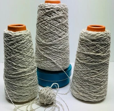 Filatura Lanar SPA Tropical Batik Lot of 3  Cones/Cotton/Viscose/Linen Beiges - Image 1 of 4