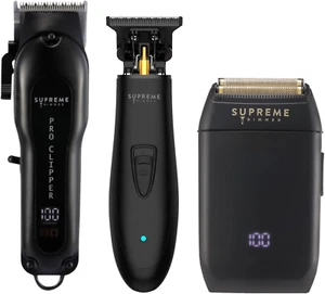 3-In-1 Barber Bundle | Pro Clipper, T-Shaper Trimmer & Crunch Foil Shaver | Prof - Picture 1 of 12