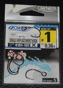 Paquete de 5 ganchos de repuesto individuales para dueño X-Strong talla 1 4101-101 negros cromados - Imagen 1 de 2