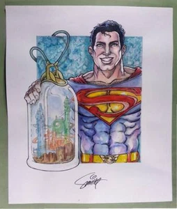 SUPERMAN and the BOTTLE CITY of KANDOR 11"X14" ART PRINT by "SMITTY" (SIGNED)* - Picture 1 of 1
