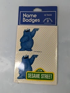 Sesame Street Name Badges Cookie Monster 1977 Muppets - Picture 1 of 3