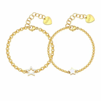 Bracciali Stelle Amicizia Donna Sagapo Acciaio Dorato Sagapò SEY19 S'agapo - Immagine 1 di 2