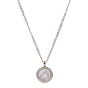Chopard Happy Spirit Heart Diamond Necklace 18K White Gold - Picture 1 of 8