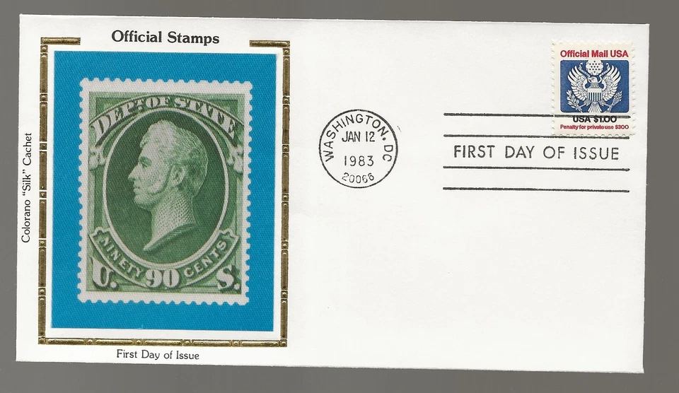 US Scott #O132, First Day Cover 1/12/83 Washington Single Official - Image 1 of 1