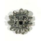 vintage Italian Solid Silver Maya Quetzalcoatl shape pendant, signed 1AR