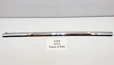 ✅ Moldura de cinturón cromada exterior conductor delantero izquierdo Tesla Model S 2012-2020 OEM Foto 1 de 4