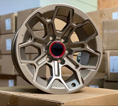 4 PCS 17" Bronze Wheels Fit Toyota 4Runner Tacoma FJ 17x8 6x139.7 +5 Rims Set 4 - Image 1 of 4