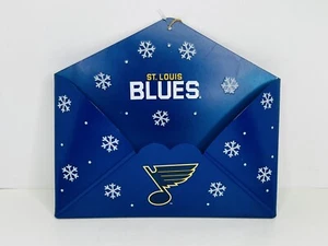 NEW ST. Louis Blues Hockey NHL Decorative Metal Envelope Christmas Snowflakes - Picture 1 of 4